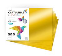Carton Métallisé Couleur A3, 230 g/m², Feuilles Cartonnées Grandes, Carton de Couleur pour Loisirs Créatifs, Projets Artistiques et Décorations, Effet Brillant · m-office (50 feuilles, or)