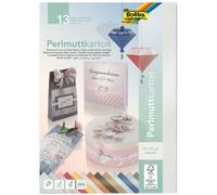 Carton nacré, (L)250 x (H)350 mm, 13 feuilles