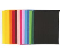 Carton ondulé - Assortiment, feuille 25x35 cm, 80 g, 15 feuilles noir.