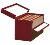 Carton transfert Folio avec double dos et couverture Geltex (39x25,5x20 cm) rouge mariola 1689ro