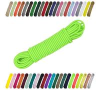 CARTONARE Cordon élastique en caoutchouc 2 mm, 3 mm pour couture, bricolage et extérieur - Caoutchouc rond, corde d'expansion, élastique (1001) vert fluo, 3 mm x 2 m