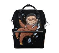 Cartone Animato Cielo Stellato Bradipo Astronauta Sac à Langer Sac à Dos Grande Capacité Multifonction Sac à Couches pour Voyage Maman Femme Papa