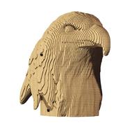 CARTONIC Aigle Puzzle 3D en Carton - Maquette à Monter | 73 Pièces, 19 × 16 × 10 cm - Kit Sculpture DIY à Peindre, Matériaux Recyclés, Ados & Adultes, Idée Cadeau Déco