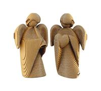 CARTONIC Anges 3D Puzzle en Carton - 2 Modèles, 193 Pièces, matériaux recyclés, kit de Sculpture DIY