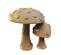 CARTONIC Champignons Puzzle 3D en Carton - Coffret 2 Maquettes | 183 Pièces - Kit Sculptures DIY à Peindre, Matériaux Recyclés, Ados & Adultes, Idée Cadeau Déco