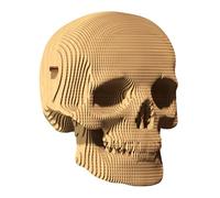 CARTONIC - Skull : Un Voyage captivant d'assemblage et de créativité - Puzzle 3D en Carton - Le Carton se transforme en Une Figure en Relief - 3D Puzzle Skull Made of Recycled Cardboard