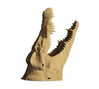 CARTONIC Crocodile Puzzle 3D en Carton - Maquette à Monter | 99 Pièces, 22 × 18 × 14 cm - Kit Sculpture DIY à Peindre, Matériaux Recyclés, Ados & Adultes, Idée Cadeau Déco