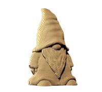 CARTONIC GNOME Puzzle 3D en Carton - Maquette à Monter | 98 Pièces, 19 × 12 × 10 cm - Kit Sculpture DIY à Peindre, Matériaux Recyclés, Ados & Adultes, Idée Cadeau Déco