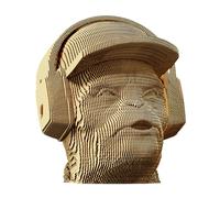 Cartonic - Puzzle 3D Monkey - Ensemble de Puzzle 3D CARTONIC - Singe - Ne Rien Entendre - Puzzle 3D en Carton - Le Carton se transforme en Une Figure en Relief (Hear NO Evil)