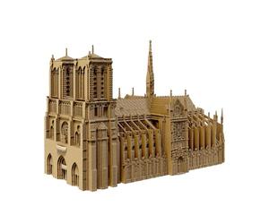CARTONIC Notre-Dame de Paris Puzzle 3D en Carton - Maquette à Monter | 165 Pièces, 26 × 16 × 10 cm - Kit Sculpture DIY à Peindre, Matériaux Recyclés, Ados & Adultes, Idée Cadeau Déco