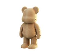 CARTONIC Ours Arty Bear Puzzle 3D en Carton - Maquette à Monter | 186 Pièces, 22 × 18 × 14 cm - Kit Sculpture DIY à Peindre, Matériaux Recyclés, Ados & Adultes, Idée Cadeau Déco