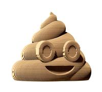 Ensemble de Puzzle 3D CARTONIC - Poop - Puzzle 3D en Carton - Le Carton se transforme en Une Figure en Relief - Tous Les âges - 106 Piece Cardboard 3D Jigsaw Puzzle