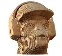 Cartonic - Puzzle 3D Monkey - Ensemble de Model 3D CARTONIC - Singe - Ne Rien Entendre - Puzzle 3D en Carton - Le Carton se transforme en Une Figure en Relief (Hear NO Evil)