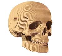 CARTONIC - Skull : Un Voyage captivant d'assemblage et de créativité - Puzzle 3D en Carton - Le Carton se transforme en Une Figure en Relief - 3D Puzzle Skull Made of Recycled Cardboard