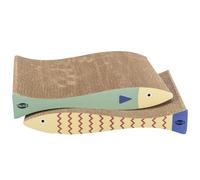 Cartons à griffer Poisson, cataire, 2 pièces, 40 × 30 × 11 cm, 2 pièces, Menthe/crème