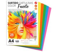 Cartons A4 Colorés pour Loisirs Créatifs, Éducation, Maison, Art et Bureau - Ofituria (25 Feuilles, Assortiment Tons Vifs)