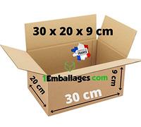Cartons d'expeditions simple cannelure 300 x 200 x 90 mm pour petit objet plat, livres, jouets -Made in France - 1Emballages.com (10)