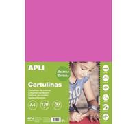 APLI Feuilles de papier cartonné Apli 14248-50 - Fuhsia - Format A4