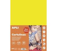 Cartons Jaune Fluo A4 170g 50 Feuilles - Apli Agipa