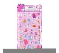 Cartoon 3D Stickers, Animal Aesthetic Decals, Character Labels, Eye Catching Design Visual Depth Appeal, Self Adhesive PVC Paper Finish, Use for Laptop Phonecase Skateboard Journaling