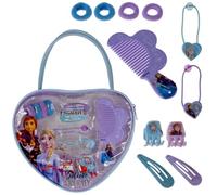 CARTOON Accessoires pour enfants Frozen Disney set 11 pièces accessoires pour cheveux avec sac à main en forme de coeur, No size, Polyester, Aucune pierre précieuse.