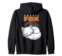 Cartoon Arctic Fox Race Animal Lover Cute Foxes Sweat à Capuche