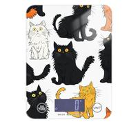 Cartoon Art Cat Balance de cuisine numérique facile à nettoyer pour nourriture 5 kg/5 g avec 4 unités pour la cuisson des régimes cétogènes (piles non incluses)