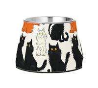 Cartoon Art Gamelle surélevée en acier inoxydable pour petits animaux de compagnie