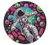 Cartoon astronaute3 1000 Pieces Animation Puzzle Circulaire Matériaux Recyclés Jeu Cadeau Unique Adultes Enfants 1000pcs (67.5x67.5cm)