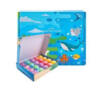 Cartoon Bath Toys, Bubble Game Set, 7.87x5.5 Inches Bathtub Ball with Toys Inside, Kids Bath Set, Floating Baths Balls with Colorful Design, Home Pool for Water Play and Fun