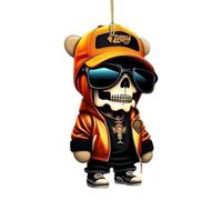 Cartoon Bear Car Ornament - Rear View Mirror Pendant Accessory, Cute Charm Interior Decor Item, Automotive Cabin Styling Decoration Piece, Vehicle Hanging Gift Set | Car Interior Use, Trave