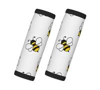 Cartoon Bee Manchon de bagage pour valise, housses de poignée de bagage souples, étiquettes d'identification pour valises, accessoires de bagages de voyage essentiels pour les vols