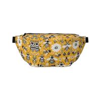 Cartoon Bee Sac banane polyvalent léger respirant et réglable pour voyage, cyclisme et utilisation quotidienne