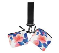 Cartoon Begonia Lot de 2 porte-cartes de visite avec porte-clés pour femme Blanc, dessin animé bégonia blanc, 1 size, Décontracté