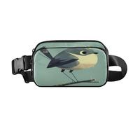 Cartoon Bird Sac à bandoulière bleu ardoise pour homme et femme Petit sac à bandoulière avec sangle réglable pour entraînement, course à pied, randonnée, oiseau de dessin animé bleu ardoise moyen