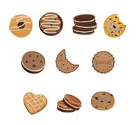 Cartoon Biscuit Patches Autocollant Patches En Tissu Facile À Appliquer Et À Retirer Pour Les Vêtements Réparation D'artisanat Fourniture De L'artisanat 10pcs Brodé
