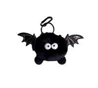 Cartoon Black Devil Plush Pendant with Wings Demon Stuffed Doll Toy Devil Plushies Ornament Keychain Charms Backpack Pendant Kids Girls Halloween Gift