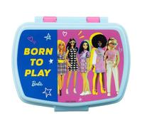 CARTOON Boîte à goûter en plastique réutilisable, boîte à lunch pour l'école de loisirs (Barbie)