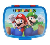 CARTOON Boîte à goûter en plastique réutilisable, boîte à lunch pour l'école de loisirs (Super Mario)