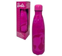 CARTOON Bouteille isotherme en acier inoxydable avec bouchon dévissable, bouteille isotherme en acier inoxydable pour enfants garçons, 500 ml (Barbie, fuxia)