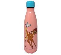 CARTOON Bouteille isotherme en acier inoxydable avec bouchon dévissable, gourde isotherme en acier inoxydable pour enfants, 500 ml (Bambi, turquoise)