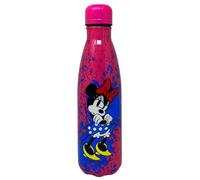 CARTOON Bouteille isotherme en acier inoxydable avec bouchon dévissable, gourde isotherme en acier inoxydable pour enfants et adolescents, 500 ml (Minnie, fuschia)