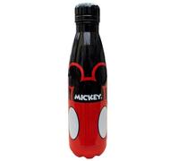 CARTOON Bouteille isotherme en acier inoxydable avec couvercle rabattable, bouteille isotherme en acier inoxydable pour enfants, 500 ml (Mickey Mouse, noir)