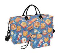 Cartoon Brunch Sac à main décoratif de voyage Gym Sports Carry avec sangle réglable pour le sport 2 pcs Set bolsos para
