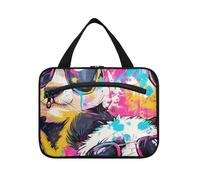 Cartoon Can Love Sac de voyage à suspendre pour femme avec crochet, sac de maquillage compact pour femme avec crochet, organiseur pour femme Must Work bolsas para maquillaje de Mujer L