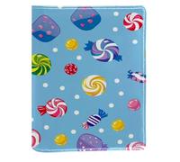 Cartoon Candy Couverture de livre remplaçable en cuir PU réutilisable Convient pour les ordinateurs portables de 148 x 210 mm