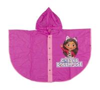 CARTOON Cape de pluie Gabby's Dollhouse veste imperméable pour enfants poncho à capuche et fermeture à boutons, aubergine, 3-4 ans