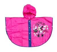 CARTOON Cape de pluie Minnie Disney poncho à capuche et fermeture à boutons veste imperméable pour enfants, fuchsia, 3 ans