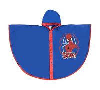 CARTOON Cape de pluie Spiderman Marvel veste imperméable pour enfants poncho avec capuche et fermeture à boutons, rouge, taille unique