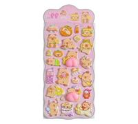 Cartoon Capibara - Autocollant à Bulles 3D, Design Excentrique et Animal, décoration ludique | Coffret Cadeau de Chaussettes rembourrées pour, Filles, garçons, fêtes d'anniversaire